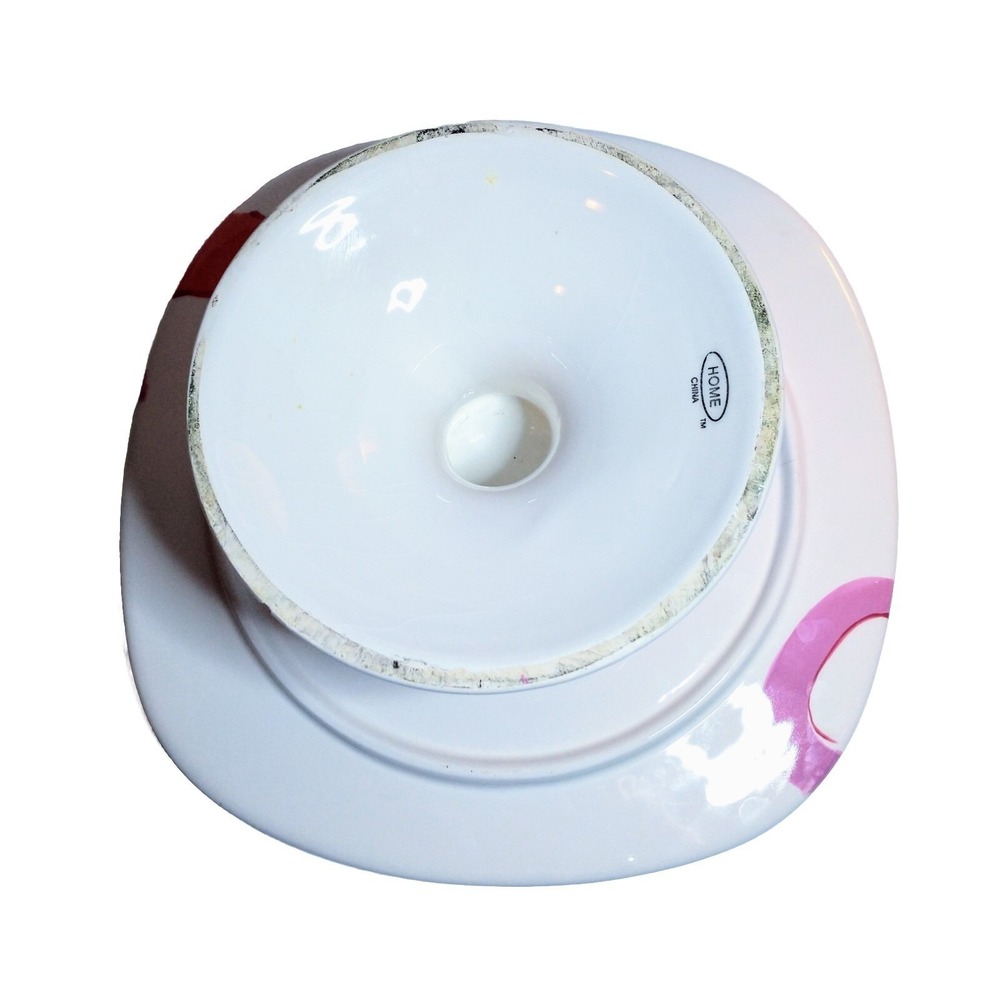 Home I Love You Valentines Day Cake Stand 11 inch Ceramic Heart Display Pedestal - Picture 7 of 10